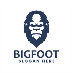 MINIMALIST ILLUSTRATION OF BIGFOOT HEAD