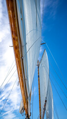 Fototapeta premium Sailboat Perspective From Below