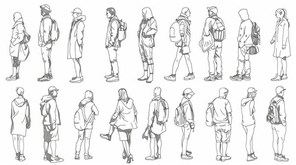 collection of people Generative AI	
