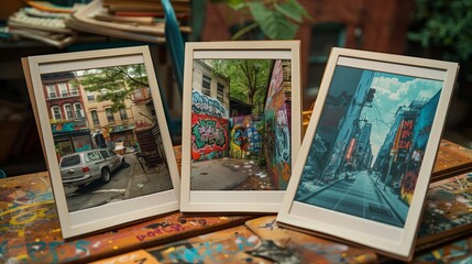 collage with images of the city