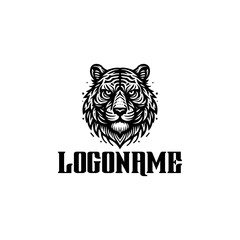 tiger lineart logo vector