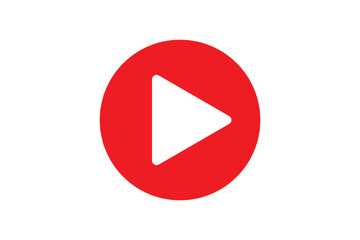 video play button icon black line vector illustration