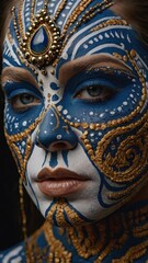 Artful Expression: Face Paint Portrait
