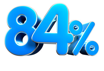 Special Offer light blue 84 Percent Discount Tag. Advertising signs. Product design. Product sales.