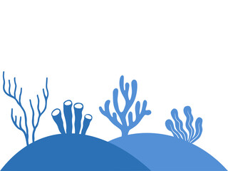 underwater Line Art Background Illustration © PurMoon