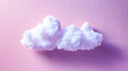Fototapeta premium Abstract 3D background. Pink product display presentation. Empty space for product with floating white cloud on pink background.
