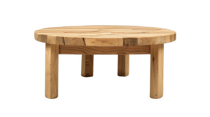 Wooden table on transparent background