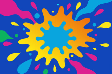 Pop art color paint splash background