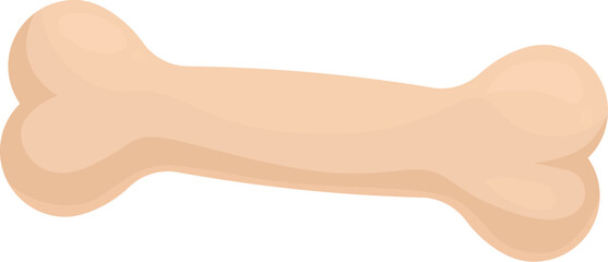 Cartoon bone is shown in a white background