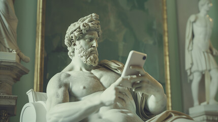Classical Statue Using a Smartphone