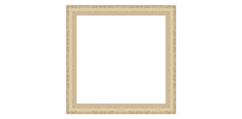 Realistic Antique Ornamental Frame Vector Illustration.	