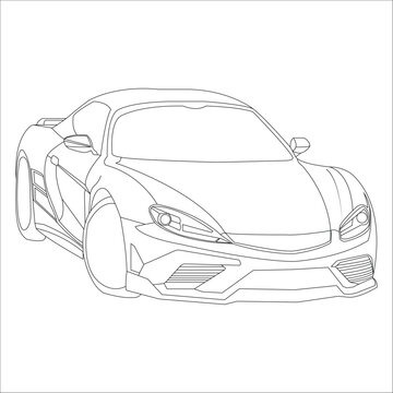 Sketch of a supercar v12