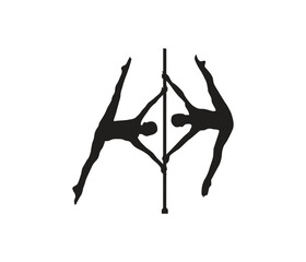 Fototapeta premium vector acrobatics gymnastics silhouette 