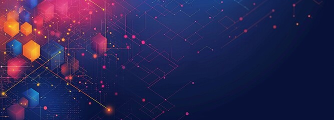 an abstract idea for a straightforward, tech-inspired banner tech and HR-themed LinkedIn banner