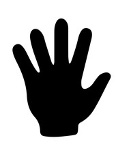 SILUETA MANO VECTOR DE CORTE 