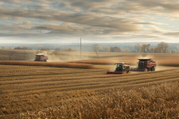 Naklejka premium A large-scale agricultural operation