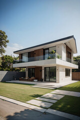 an architectural luxury house building with a modern feel