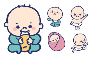 毛が三本生えた丸っこくてかわいい赤ちゃん