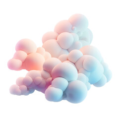 Transparent background with gradient colored clouds