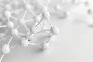 Obraz premium Abstract white molecule structure background for science and medical research