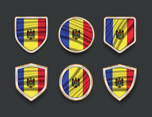 Obraz premium set of flags in frames with various frame shapes