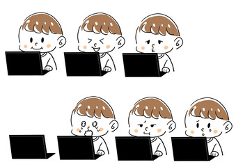 ノートパソコンを使う人