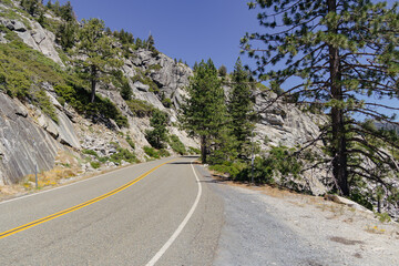 Country road in sierra nevada mountains 