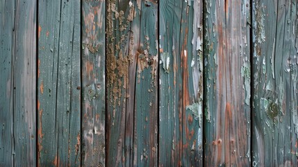 Texture of decayed wooden fence boards