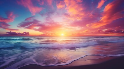 sunset on the beach