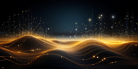 Obraz premium Digital background ideal for technological operations, neural networks, AI, data transmission and encryption, digital archives, audio and visual representations, scientific research 