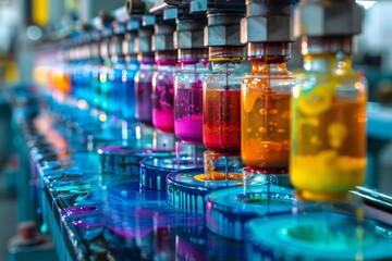 Closeup of print heads applying ink to paper, capturing detail and precision, selective focus, intricate process, vibrant, manipulation, microdetail backdrop