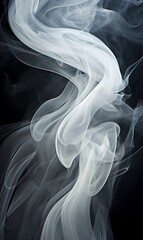 Fototapeta premium Abstract white smoke on black background