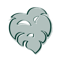 Monstera's Leaf - Tropical Plant Illustration - 04