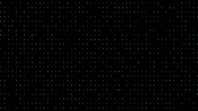 Numbers change in binary code. Blue matrix Digital binary code Modern technology hex code background. counting Artificial Intelligence finance, game, internet, education, AI deep learning brain, web