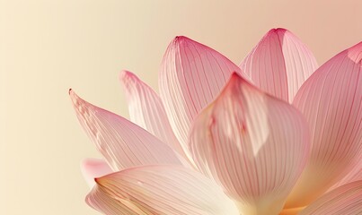 Fototapeta premium A pink lotus flower petal in close-up view, Generative AI