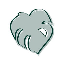 Monstera's Leaf - Tropical Plant Illustration - 02