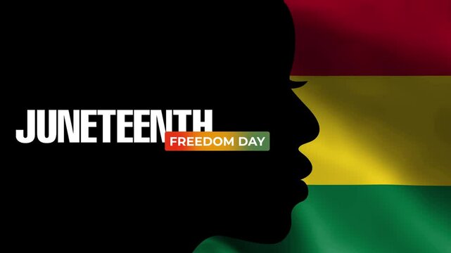Juneteenth Freedom Day. June 19. text animation Motion graphics. video animation.