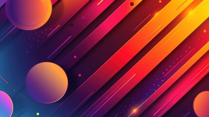 Dynamic gradient hues with a modern edge and ample space for promotional text