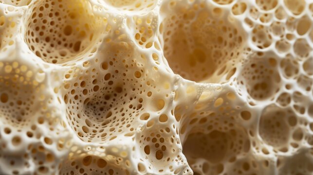 porous texture of a sponge, showcasing its holes and absorbent qualities.