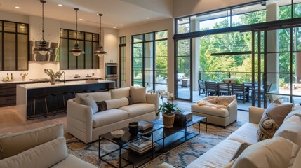 Fototapeta premium living room design and its principles of energy flow, balance,