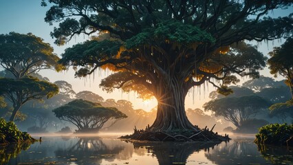 Majestic Tree at Sunrise.