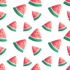 vector seamless pattern with watermelon