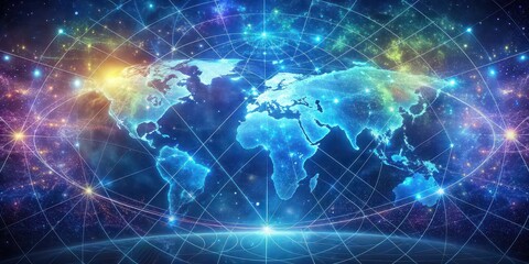 Captivating depiction of a holographic celestial map, cinematic,holographic, celestial, map, astronomy, space, stars