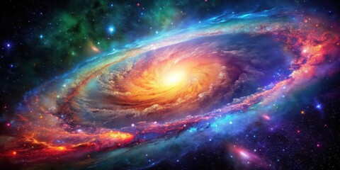 Obraz premium Colorful galaxy space with nebula supernova background, galaxy, space, colorful, nebula, supernova, background, stars