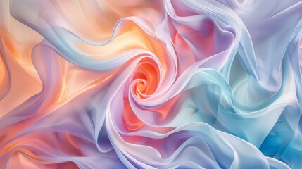 Obraz premium Swirling pastel fabric pattern, abstract texture and background