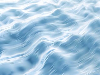 Serene Flowing Blue Wave Pattern with Undulating Rippling Textures and Calming Fluid Motion