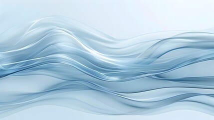 Obraz premium Serene Fluid Waves - Hypnotic Aquatic Abstract Backdrop with Graceful Movements