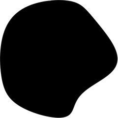 Abstract liquid organic black irregular blotch shapes flat style design fluid .