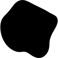 Abstract liquid organic black irregular blotch shapes flat style design fluid .