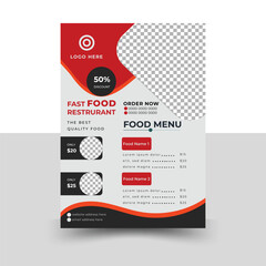 
Fast food flyer template design, Set of restaurant menu and flyer design templates modern with colorful size A4 size. Vector illustrations for food and drink marketing material, ads, templates, cover